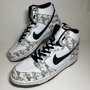 Nike Dunk High White Grey Snow Camo Size 12 Sneakers 309432-102
